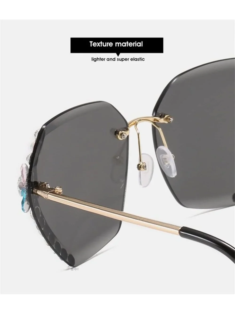 Women's Sunglasses for Beach Summer with Eyeglass Case Sun Glasses E - Grey